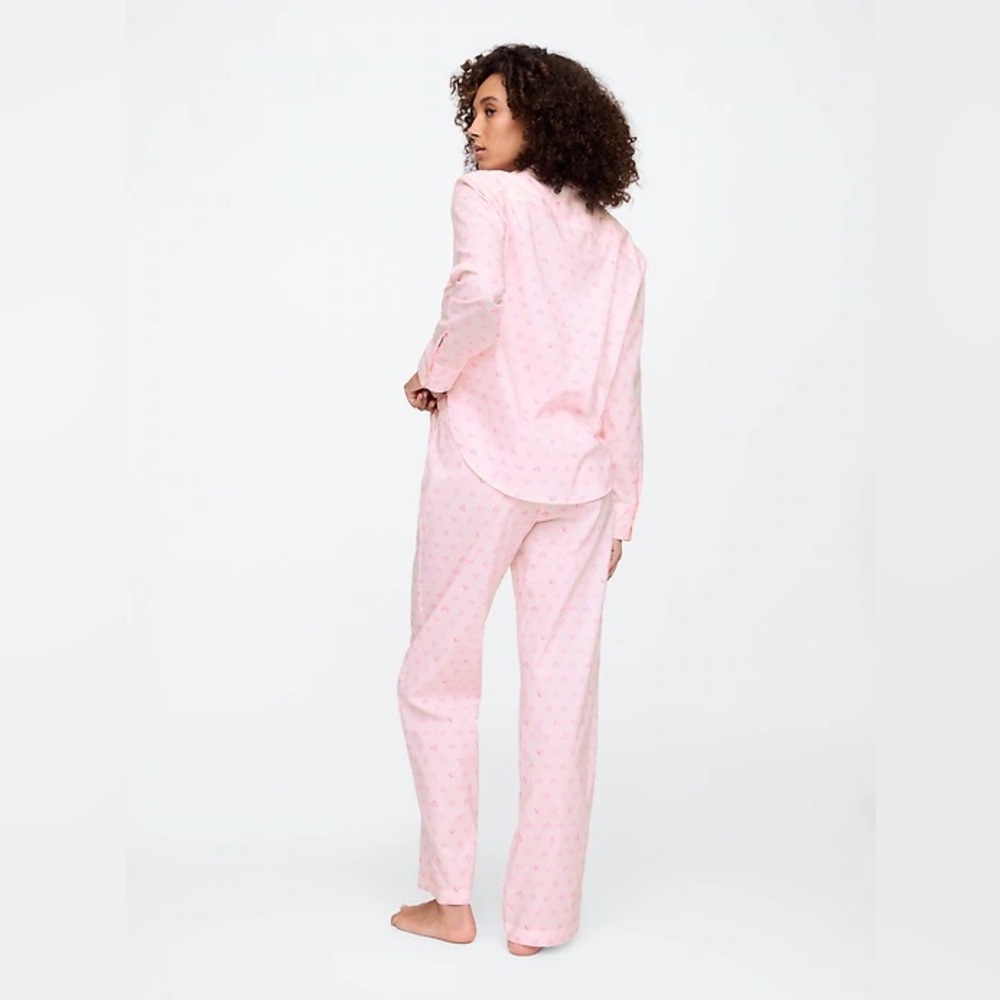 NWOT The Gap Poplin heart Pajama Set - Picture 2 of 3